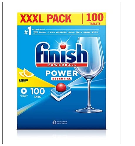 Finish Powerball All in One Deep Clean Dishwasher Tablets, Lemon Sparkle, 200 Tablets
