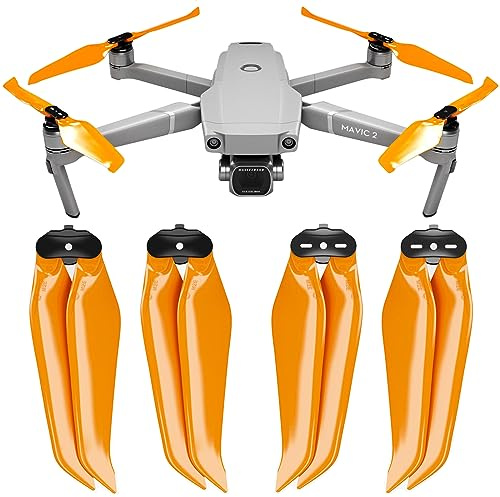 Master Airscrew Stealth Propeller für DJI Mavic 2 Pro/Zoom/Enterprise - Orange, 4 Stück