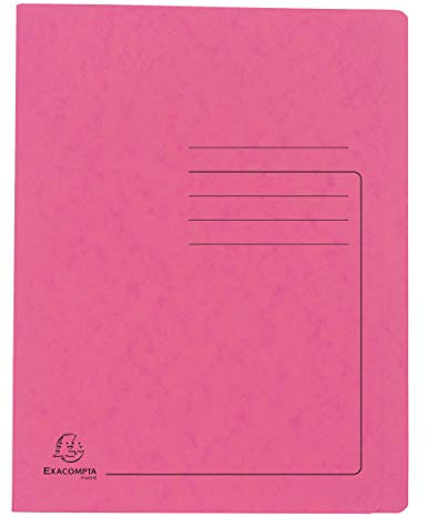 Exacompta - Ref. 39987E – Karton mit 25 Iderama-Dokumentenmappen aus Hochglanzkarton 355 g/m² – FSC®-zertifizierte Mappe – Maße 24 x 32 cm für DIN A4 Dokumente – Farbe Rosa