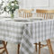 maxmill Tischdecke, kariert, quadratisch, wasserdicht, auslaufsicher, knitterfrei, schwer, weich, Gingham-Tischdecke für Picknick, Abendessen und Party, 152,4 x 152,4 cm, Grau und Weiß