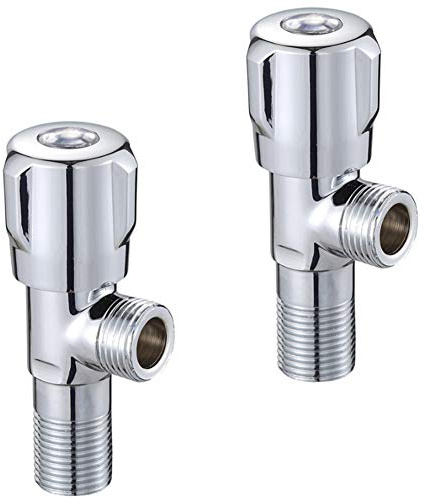 JPYH Eckventil,2PCS Eckregulierventil -Heiß Und Kalt Universal-Eckventil-Badezimmer Eckventil 1/2 für Ventil WC-Wasser-Heizung WC
