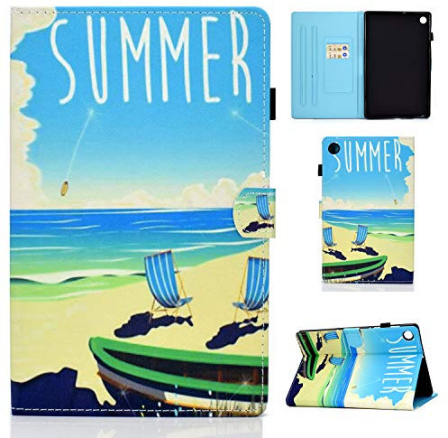 Bspring Funda para Huawei Matepad T10/T10s, Funda para Tablet Huawei Matepad T 10 de 9,7 Pulgadas/Huawei Matepad T 10s de 10,1 con Ranuras para Tarjetas/función Atril,Summer