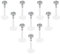 PiercingJak 10pcs Piercing Labret Lèvre Nez Studs 16G Acrylique Acier Inoxydable Piercing Cartilage Tragus Avant Helix 3mm Boule Clou Boucles d'Oreilles Femme Homme Studs Lot Bijoux de Corps(Argent)