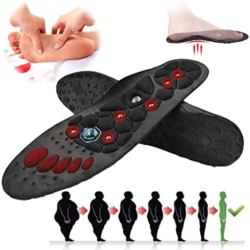 EEUK Akupressur Einlegesohlen,Massage Magnetische Einlegesohle,Abnehmen Akupressur Einlegesohlen,Orthopädische Sohlen Insoles Gegen,Magnettherapie Innensohle Therapie für Herren Damen