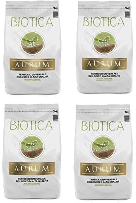 BIOTICA Aurum Terriccio Fertilizzato con Humus di Lombrico - Naturale Universale di alta Qualità (80 Litri)