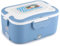 1.5L Portable 12V/24V Voiture Portable Chauffage Électrique Lunch Box Bento Réchaud Récipient avec Poignée pour Conservation de la Chaleur Bureau École Voyager(Bleu 24V)