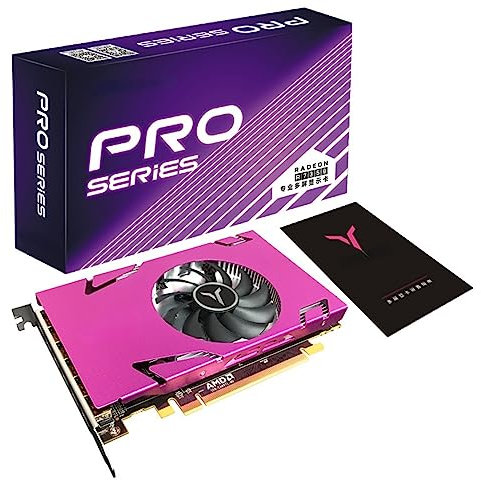 Cuifati R7 350 Grafikkarte mit sechs Bildschirmen, 4G 128bit GDDR5 PCI-Express 3.0 X 16, 4K/2K/1080P, R7 350-4G 6Mini DP DVI VGA HDMI Single Slot Memory Grafikkarte für Windows