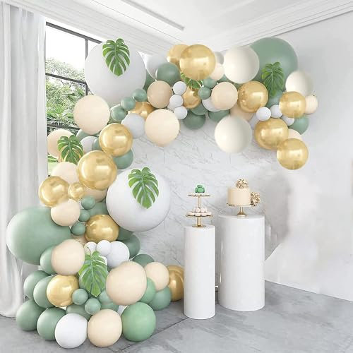Flixcart Sage Green Balloon Arch Kit - 101 Pcs Balloon Garland Kit with DIY tools Perfect for Thanksgiving, Engagement, Wedding, Welcome Home, Graduation & Kids Birthday Party Decoration