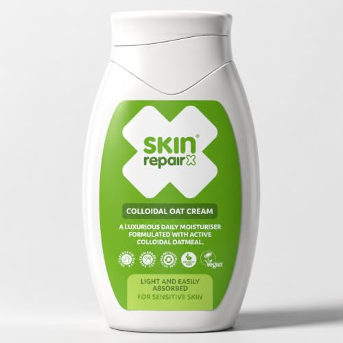SkinRepairX Colloidal Oatmeal Cream 500ml | Soothes Eczema, Psoriasis, Sensitive & Dry Skin | Paraffin Free, Vegan, Fragrance Free | Suitable from Birth