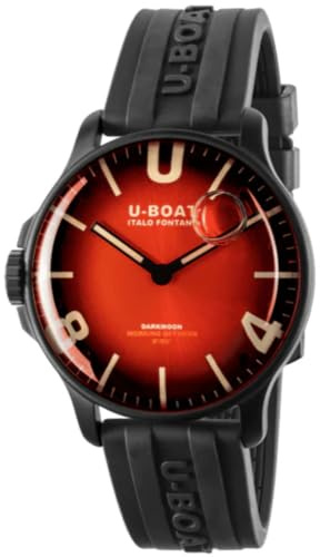 U-Boat darkmoon 8697 Herren Uhr analog Quarzwerk mit Kautschuk Armband 8697/B