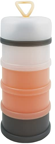 Säugling Milchpulverspender,Tragbare 4 Schichten Milchpulver Portionierer Milchpulver Aufbewahrung mit Griff,Für Milchpulverbehälter,Getreide,Lebensmittel,Obst,Snacks (Rosa)