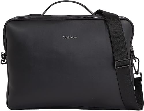 Calvin Klein Herren Laptoptasche Kunstleder, Schwarz (Ck Black), Onesize