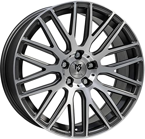MB Design Felge KV4 7.5Jx18 ET45 5x100 Mattgrau poliert kompatibel mit VW Polo