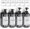 Anhow 4er Seifenspender Wandbefestigung Set, 500ml Seifenspender Wand Ohne Bohren Kunststoff Leere Pumpflasche mit 12er Kategorie Etikett für Dusche/Küche/Badezimmer - Grau