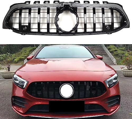 W177 GT Griglia nera per Mercedes Benz Classe A Griglia Paraurti Anteriore A180 A200 A250 A45 2018-2022 senza emblema