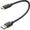 SUNGUY Android Auto USB C Cable 1FT, USB 3.1 Gen 2 Short USB A to USB C 10Gbps Data Transfer Cable, 60W Fast Charging Compatible with Galaxy S23 S22 S21, iPad Pro, Pixel, External SSD, WD