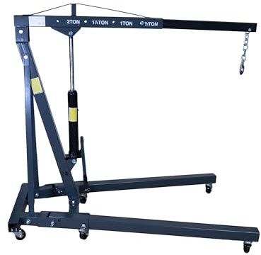 BPAC Grue d'Atelier Mobile 2 Tonnes - Chevre de Levage Hydraulique Pliante