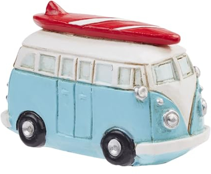 CREATIV DISCOUNT Miniatur-Camping-Bus mit Surfbrett, Größe ca. 4,5 cm