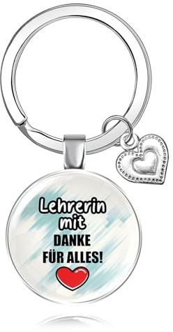 UTEFIF Lehrer Schlüsselanhänger Gravur Lehrerin mit DANKE für ALLES!, Lehrerin Geschenk, Geschenke für Lehrerinnen, Abschiedsgeschenk Erzieherin Abschluss Geschenk