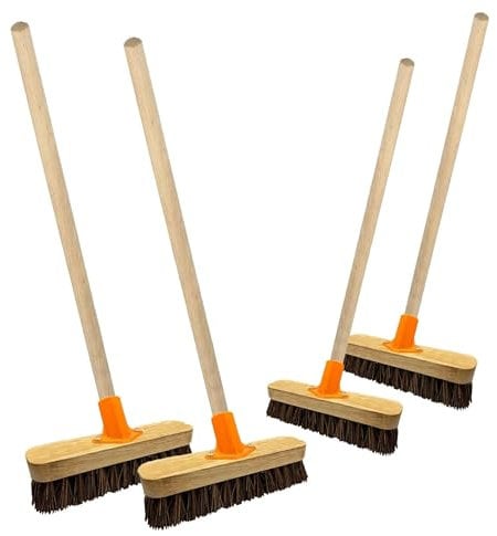 Strong Handle Stiff Deck Scrubber Brush For Decking, Cleaning & Gardens With Hard Bristles (1)