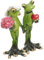 DIKACA Kreative Harz Frosch Skulptur Garten Dekoration Niedliche Froschfigur Für Innen Außeneinsatz Perfektes Hochzeitsgeschenk Und Deko Für Garten Teich Und Balkon