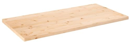 ARKEM Tischplatte 110x55x2,5 cm Massivholz Kiefer Rechteckig Schreibtisch BüRotisch Schreibtischplatte