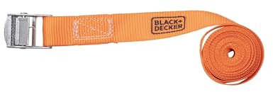 BLACK+DECKER Spanngurt mit Ratsche - Zurrgurte - Tragkraft bis zu 200 KG - 2X 2,5 M