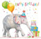 20 Servietten Geburtstag Elefant zum Geburtstag als Tischdeko. Papierservietten mit Motiv. Auch für Decoupage und Serviettentechnik 33x33cm
