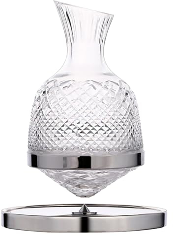 Vetro di Cristallo di Alta qualità 360 Decanter Tumbler Rotante 1500ml Decanter Distributore di Vino Aeratore Specchio Brocca Regalo Bar Decorazione
