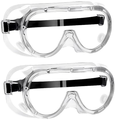 2 Stück Schutzbrille, Schutzbrille, Anti-Staub- Und Antibeschlagbrille, Schutzbrille Für Brillenträger, Schutzbrille Mit Hoher Transparenz, Vollsichtbrille, Schutzbrille Für Outdoor-Aktivitäten
