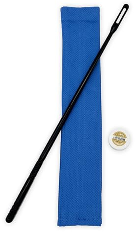 Soundman Reinigungsset für Querflöte -Effektive und kratzfreie Reinigung in Sekunden: Querflöten-Reinigungstuch + Reinigungsstab + La Tromba Slide & Cork Grease (3g) + Lehrgang „Flute Basics“ (Blau)