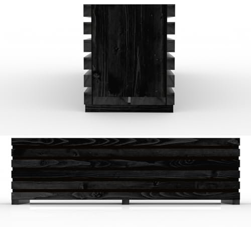 The Sussex Garden Planters (Slatted Black, 3FT)