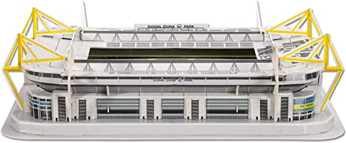 3D-Puzzle DIY-Gebäudespielzeugmodell 3D-Puzzle Fußballfans Gedenkgeschenk, Iduna Signal Park Stadion 3D-Puzzle, DIY-Nachbildung des Westfalenstadions Dortmund, Heimeinrichtung, Gebäudedekoration for F