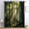 CozyRest Geheimnisvoller Wald Blickdichte Vorhänge Schlafzimmer 230 x 117 cm Vorhänge Dekor Jugendliche Kinder Gaming Schiebevorhänge Sonnenschein Im Wald Vorhänge Dekor Set of 2er Panels