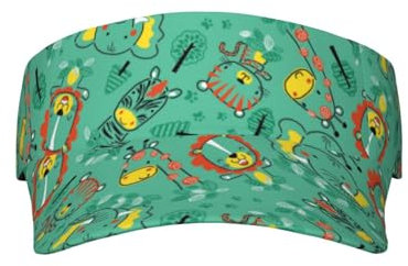 Divertenti Animali nella Giungla Cappello da Donna con Visiera Visiera da Golf Sport Cappelli con Visiera Parasole per Donne e Uomini