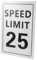 CANIGHT Panneaux de Signalisation de Ralentissement à Vitesse Limitée à 25 Mph Panneaux de Signalisation D'avertissement en Métal Réfléchissant
