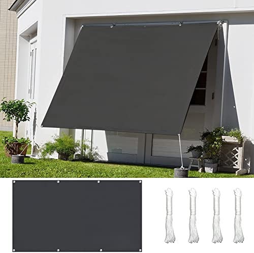 Waterproof Garden Sail 2.5x3.5M Pergola Awning with 95% UV Block Dark Gray