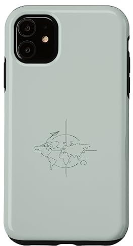 Hülle für iPhone 11 Niedliches Weltkarten-Design, Globus-Reisen