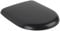 Villeroy & Boch Antao WC-Sitz, Toilettendeckel mit Absenkautomatik, abnehmbarer Toilettensitz aus bruchsicherem Duroplast, Klodeckel Original Ersatzteil, D-Form, Pure Black, matt