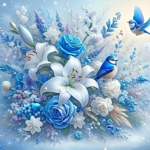 DPIDEA Birds Diamond Art Kits for Adults, Diamond Painting Kits Birds 5D Diamond Art DIY Diamond Painting for Home Decor 30x30cm
