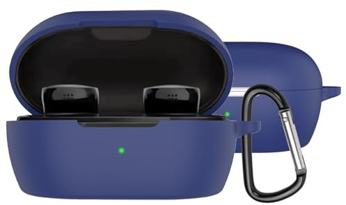 YAODLE Kompatibel mit Bose QuietComfort Earbuds (2024) Schutzhülle Stoßfeste hülle,Mit Karabiner,Anti-Fingerabdruck,Anti-Abrieb(Blau)