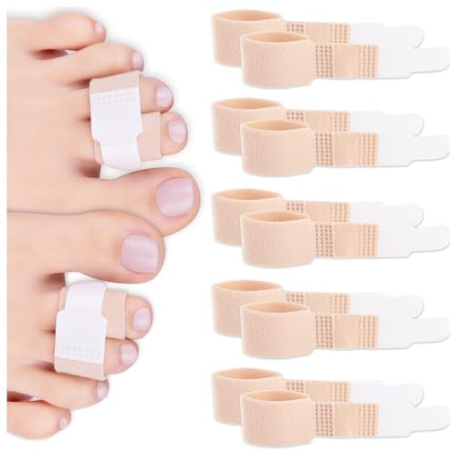HALUTO 10 Stck Hammerzehen Korrektur Zehenverband - Hammerzehen Korrektur Zehenstrecker, Schiene Zehen, Finger, Kallenzehen, Hammerzehenpolster, Hallux Band, Zehenschiene