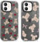 Foonary 2 Pack Transparent Cartoon Bear Print Phone Case for iPhone 12 Mini 5.4,Soft Silicone Design Aesthetics Clear Pattern Cases,Shockproof Bumper Protector Cover,Girls Women for iPhone 12 Mini