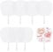SOFPLATE 30Pcs Blank Handheld Fans Bulk Church Hand Fan Sets White Cardstock Paper Unfinished Paddle with Plastic Handle Stick for DIY Painting Crafts Party Graduation Wedding Celebration Summer Decor