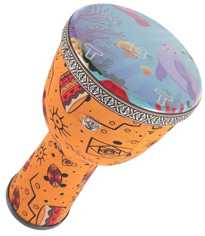 Djembe Trommel Kinder und Erwachsene für Anfänger, 8 Zoll Weihnachten Event | Pvc, Leicht zu Spielen mit Lautem Klang, für Bühne und Klassenzimmer, Feines Design