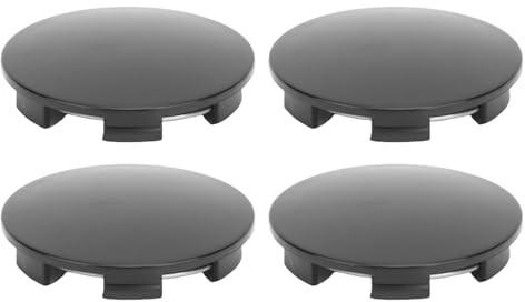 ciciglow 4 Pièces Capuchons de Centre de Roue, OD 68mm 2mm Couvercle de Moyeu Central de Jante, Pièces D'accessoires de Remplacement Universels de Voiture de Moyeu de Jante pour (Black)