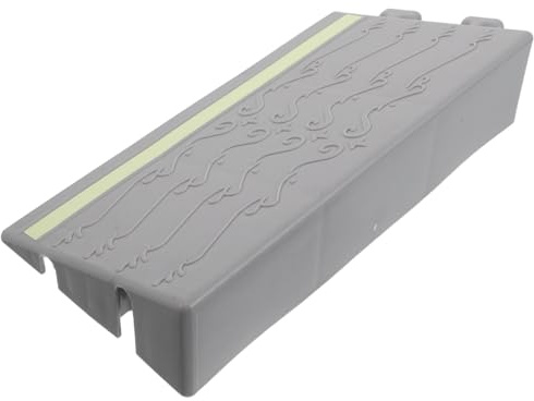 VERDANVERSE Rampe de Seuil Antidérapante Grise Bande Fluorescente 25x6 Cm pour Aspirateur Robot Tapis de Rampe D'accès Intérieur pour Transition de Porte et Seuil