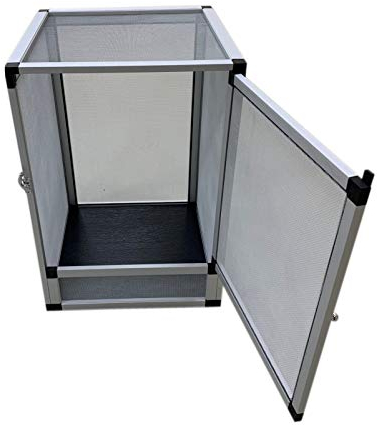 Alu Cage Aluminium Drahtgaze Terrarium - Aluminium Terrarium zur Verwendung als Freilandterrarium - Netzterrarium aufbau OHNE Werkzeug (60x60x120cm)