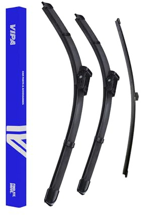 Vipa Car Parts Premium Wiper Blade Set | Fits: AUDI A3 8V Hatchback (Apr 2012 to Apr 2020) | All-Weather Performance | Durable, Streak-Free Windshield Wipers | Easy Installation