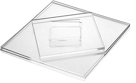 EH Design Cristal acrílico cortado 200 x 200 x 4 mm a medida/transparente/transparente/incoloro/resistente a los rayos UV y resistente a la intemperie